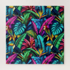 Puzzle Aves Exóticas Jungla Sueños Superficie Sin Costura
