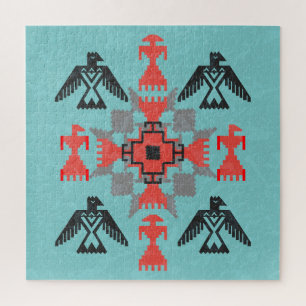 Puzzle Aves Navajo, Vintage de etnia tribal.