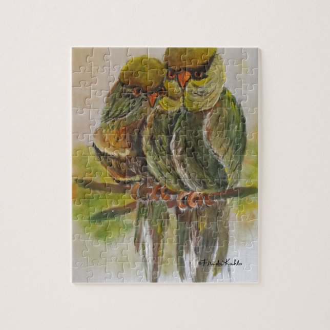 Puzzle Aves pintadas de Frida Kahlo (Vertical)