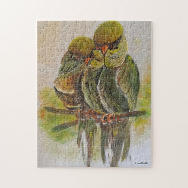 Puzzle Aves pintadas de Frida Kahlo (Vertical)