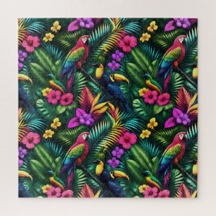 Puzzle Aves Tropicales Sueños de la Jungla Patrón Superfi