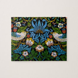 Puzzle Aves William Morris Flores Fresas Fina