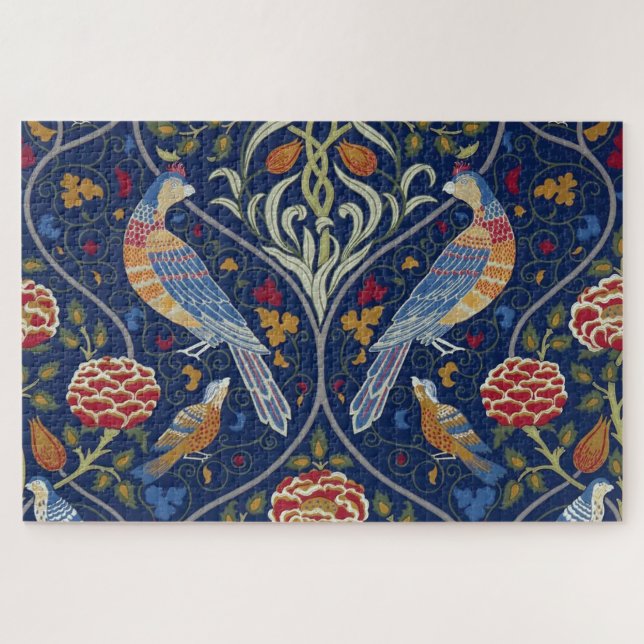 Puzzle Aves y flores, William Morris (Horizontal)
