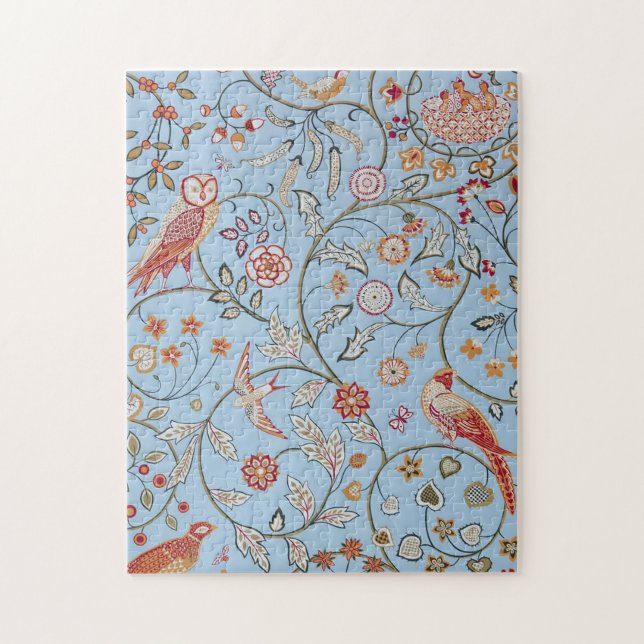 Puzzle Aves y flores, William Morris (Vertical)