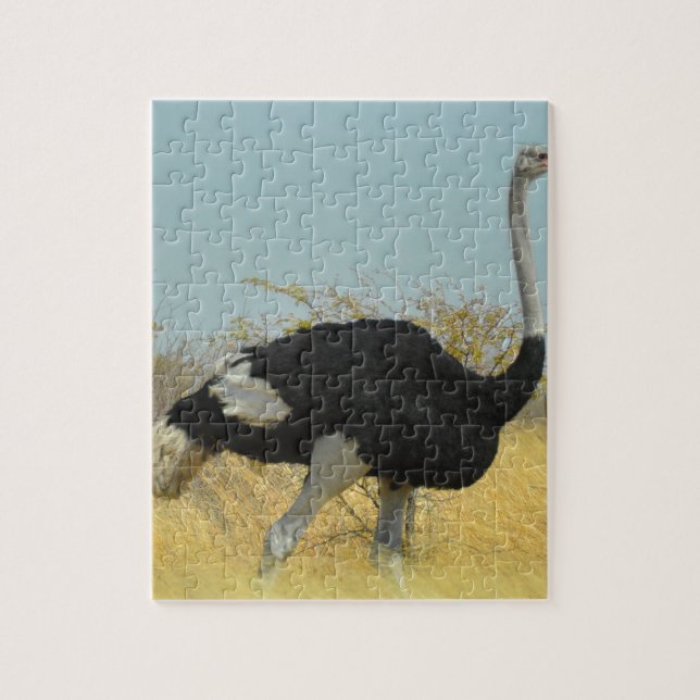 Puzzle avestruz sale a correr (Vertical)