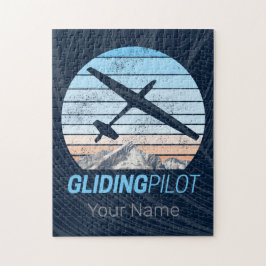 Puzzle Aviador Vintage del piloto brillante Aviador Sunse