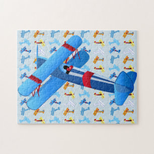Puzzle Avión Antiguo Aviador De La Fuerza Aérea