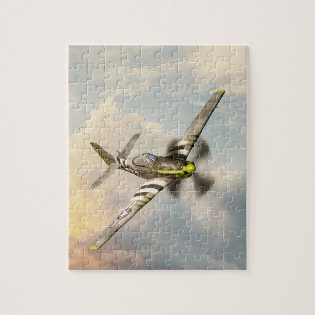 Puzzle Avión de combate P-51 Mustang de la Segunda Guerra (Vertical)