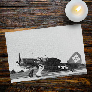 Puzzle Avión de Combate Vintage de la Segunda Guerra Mund