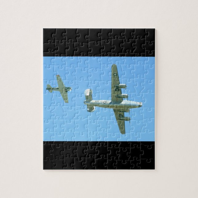 Puzzle . Aviones de arriba del _WWII B24 y T6 (Vertical)