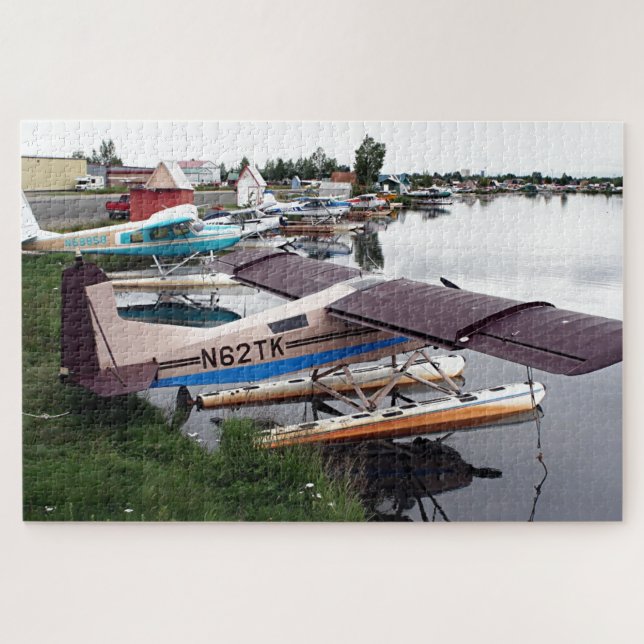 Puzzle Aviones flotantes, Lake Hood, Anchorage, Alaska, E (Horizontal)
