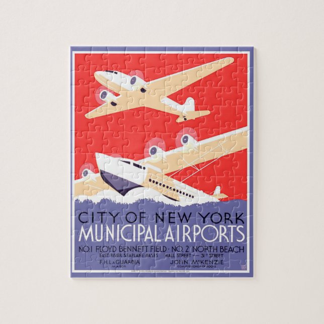 Puzzle Aviones que vuelan con hélice de época (Vertical)