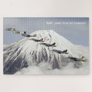 Puzzle Aviones USAF en formación sobre el Monte Fuji Jap