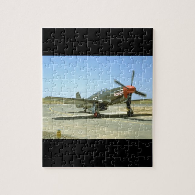 Puzzle Aviones verdes de Taxiing_WWII del mustango P51 (Vertical)