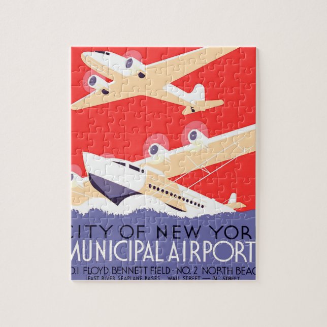 Puzzle Aviones volando Hélice Vintage (Vertical)