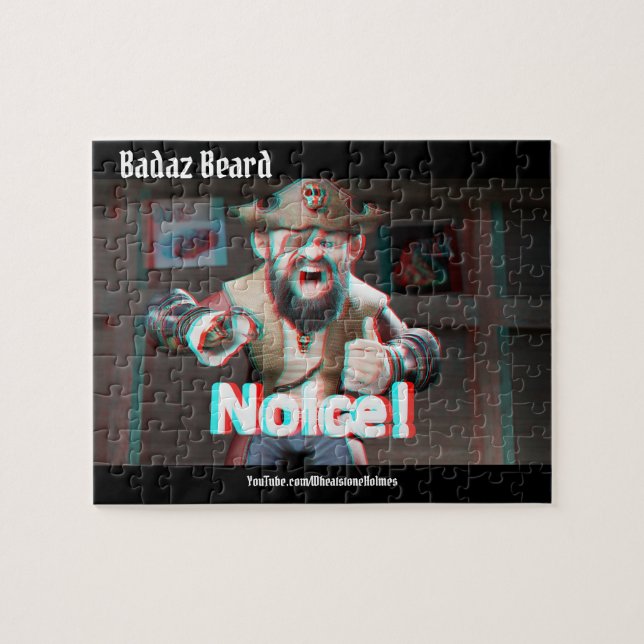 Puzzle ¡Aviso! Badaz Beard 3D (Horizontal)