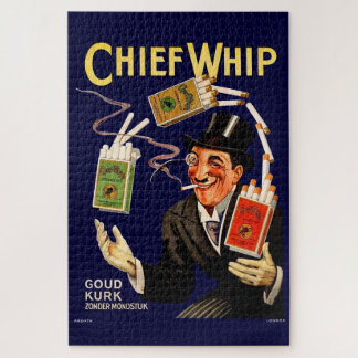 Puzzle Aviso de cigarrillos Chief Whip de los años 1920