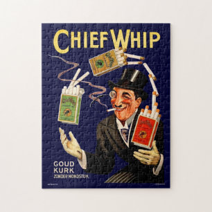 Puzzle Aviso de cigarrillos Chief Whip de los años 1920