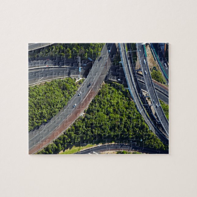 Puzzle Aviso sobre cruce de carreteras (Horizontal)