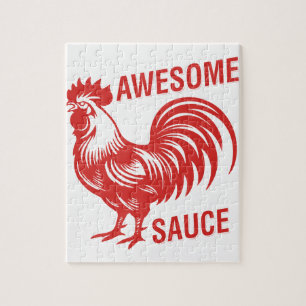 Puzzle Awesome Sauce Rooster Funny