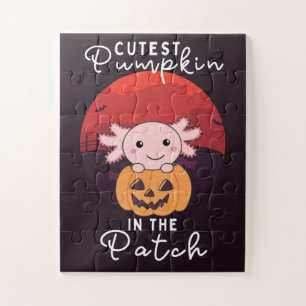 Puzzle Axolotl En Calabaza Dulce Axolotls Feliz Halloween