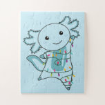 Puzzle Axolotl Merry Christmas Winter Animales Axolotls J<br><div class="desc">El axolotl para Navidades con luces de hadas. Animales divertidos con regalos y nieve para las vacaciones. También es gracioso para los Navidades en julio. Los Axolotls son animales lindos y perfectos para los Navidades.</div>