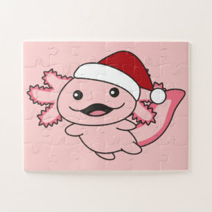 Puzzle Axolotl Merry Christmas Winter Axolotl Jigsaw Puzz