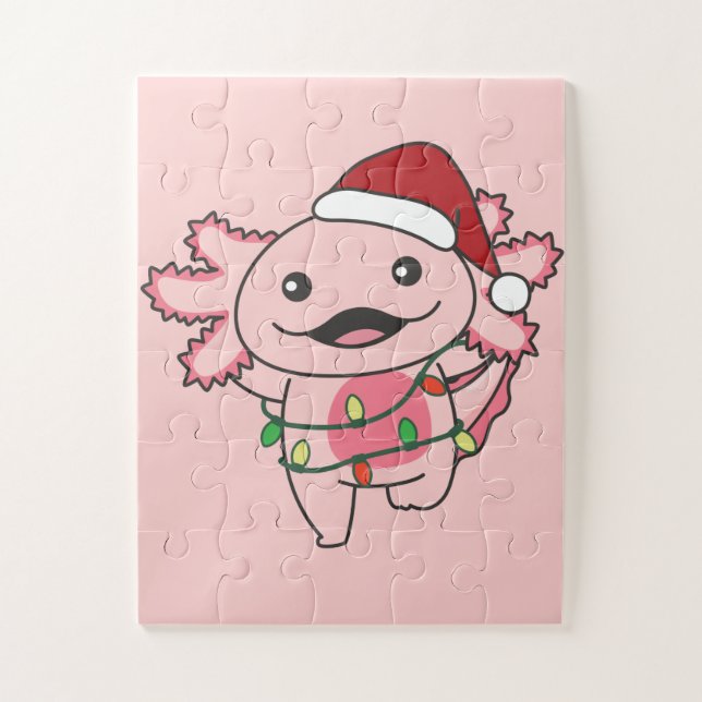 Puzzle Axolotl Navidades Animales de invierno Axolotls Ji (Vertical)