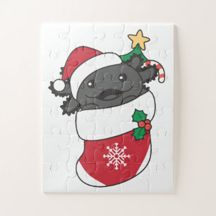 Puzzle Axolotl Navidades Nieve Animales de Invierno Axolo