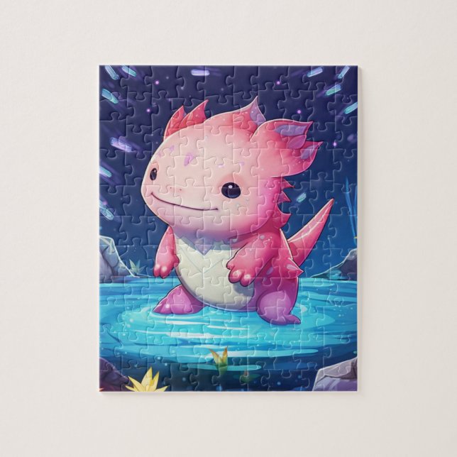 Puzzle Axolotl rosado (Vertical)