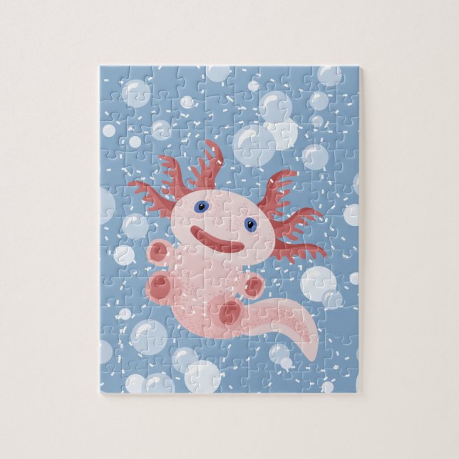 Puzzle Axolotl y el diseño intrépido del vector de las (Vertical)