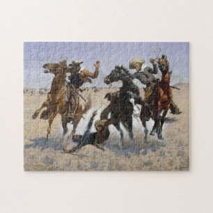 Puzzle Ayudando a un camarada de Frederick Remington