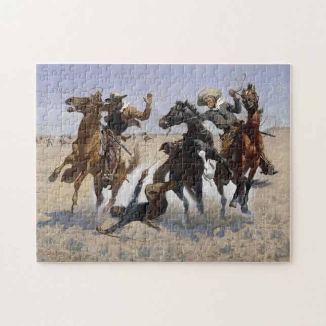 Puzzle Ayudando a un camarada de Frederick Remington (Horizontal)