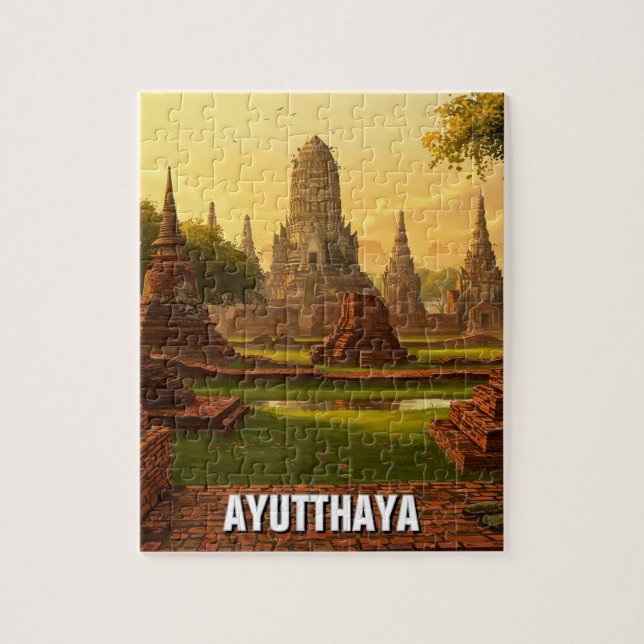 Puzzle Ayutthaya Tailandia Travel (Vertical)