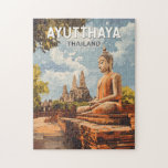 Puzzle Ayutthaya Tailandia Viaje a la intemperie<br><div class="desc">Diseño de viaje vector de Ayutthaya. Las ruinas del casco antiguo forman ahora el Parque Histórico Ayutthaya,  un yacimiento arqueológico que contiene palacios,  templos budistas,  monasterios y estatuas.</div>