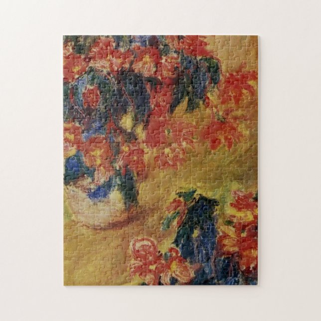 Puzzle Azaleas rojas en un Bella Artes de Pot Monet (Vertical)