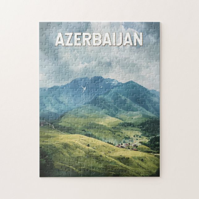 Puzzle Azerbaiyán: Viaje de arte de Ilustracion (Vertical)