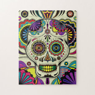 Puzzle Azucare el arte del cráneo/el día del rompecabez