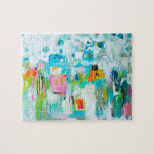 Puzzle Azul abstracto
