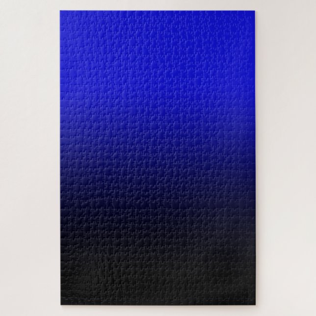 Puzzle Azul cobalto brillante y ómbre negro (Vertical)