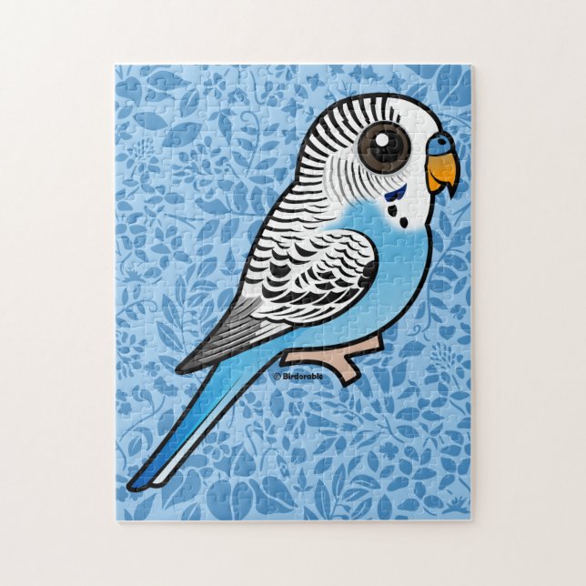 Puzzle Azul de Birdorable Budgie (Vertical)