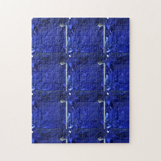 Puzzle Azul de zafiro cuadrado (Vertical)