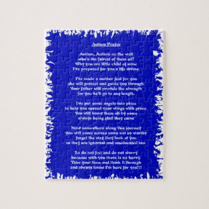 Puzzle Azul del rezo del autismo