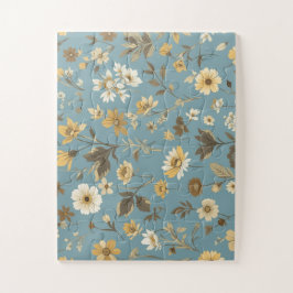Puzzle Azul floral