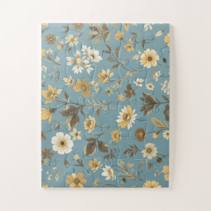 Puzzle Azul floral