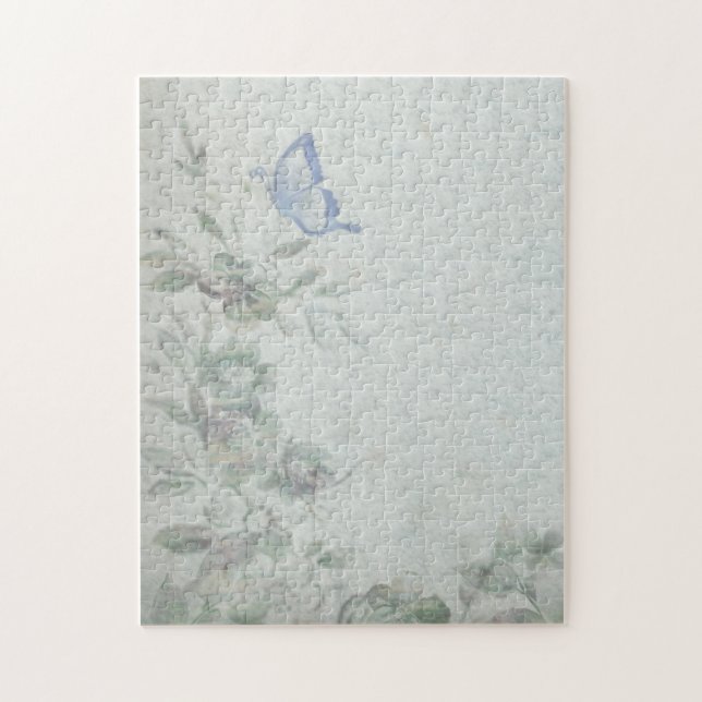 Puzzle Azul floral vintage (Vertical)