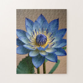 Puzzle Azul Lotus Flor Arte Espiritual Zen