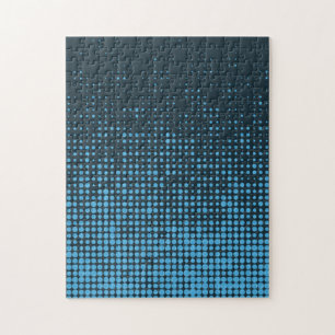 Puzzle Azul, moderno, retro, fresco, moderno patrón de pu