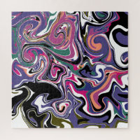 Azul, Negro, Coral, Mármol Blanco Como Arte 