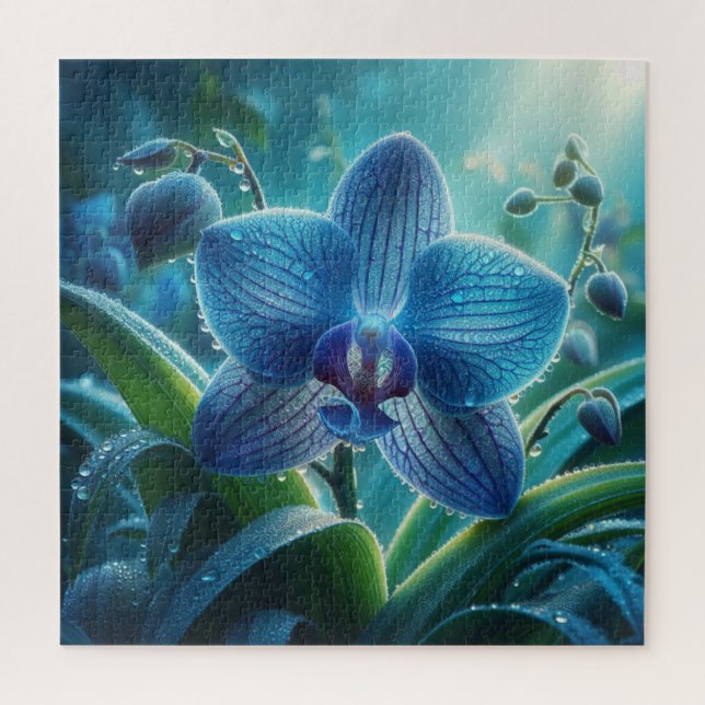 Puzzle Azul Orquídea (Vertical)